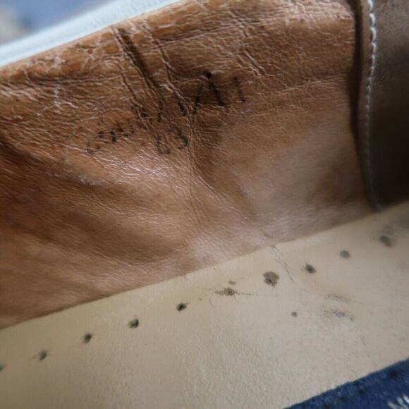 San Meldini Shoes Mens 43 Loafers Slip On Snip Toe Moc Leather Italian Classic - Picture 16 of 16